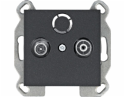 Hager Zásuvka Lumina RTV černá WL3013