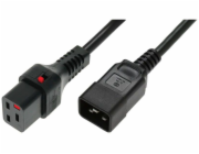 Digitus Napájecí kabel IEC LOCK 3x1,5 mm2 IEC C20 přímý/IEC C19 přímý v/z 3 m černý (IEC-PC1286)