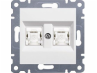 Hager Počítačová zásuvka LUMINA2 dvojitá RJ45 kat. 5e UTP...
