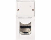 Legrand MOSAIC Jednoduchá počítačová zásuvka RJ45 kat. 6 STP bílá (076563)