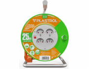 Plastrol Prodlužovací kabel Standard Line na bubnu 25 m H05VV-F 3x1,5 4xGS 16A oranžový (W-98948)