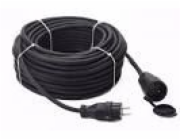 KEL Prodlužovací kabel do dílny, 1 zásuvka s/bez zásuvky, 20 m, 16 A, černý (W-97288)