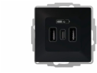 ELEKTROPLAST Nabíječka VESTRA USB 2xA+C černá 3808-19