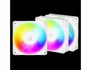 ARCTIC P12 Pro Reverse A-RGB (White) - 120mm White Color Case Fan with A-RGB - Reverse Impeller Desi