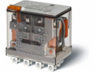 Finder Relay 4P 12A 24V DC testovací tlačítko mechanický ...