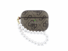Guess Pouzdro 4G Pearl Strap pro Apple AirPods Pro 3 Hnědé