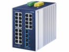 Planet IGS-4215-24T4X průmyslový L2 switch, 24 GbE, 4x10G...