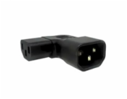Adaptér úhlový na stranu IEC C13 na IEC C14 napětí 230V, 10A