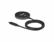 Club3D Bezdrátová nabíječka, 1x Qi2 25W, MagSafe, Qi certifikováno, černá