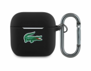 Lacoste Silikonový kryt LCA4SLOK AirPods 4 černý/černý s krokodílím logem