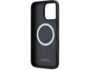 Lacoste LCHMP16LPIGK pevný kryt pro iPhone 16 Pro 6.3" černý/černý s monogramem a vintage logem MagSafe