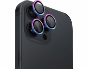 Uniq UNIQ Optix hliníkové ochranné sklo fotoaparátu s aplikátorem pro iPhone 16 Pro 6.3 / 16 Pro Max 6.9 a iridescentní ochrannou fólií na objektiv fotoaparátu.
