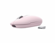Trust Seron Slim/Kancelářská/Optická/3 200 DPI/USB+BT/Růžová