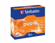VERBATIM DVD-R(5-Pack)Jewel/MattSlvr/16x/4.7GB