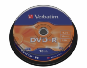 VERBATIM DVD-R(10-Pack)Spindl/MattSlvr/16x/4.7GB