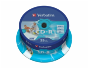 VERBATIM CD-R(25-Pack)Spindle/Printable/52x/700MB