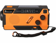 ExtraLink SOLÁRNÍ NOUZOVÉ VYSÍLAČKA S KLIKOVÝM DYNAMEM, POWERBANKOU 4000 mAh A SOS SVÍTILNOU SR-4000