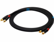 SSQ Kabel RCA (Cinch) x2 - RCA (Cinch) x2, 2 m, černý (SS-1432)