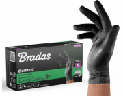 Bradas NITRILOVÉ RUKAVICE DIAMOND ČERNÉ XL 9-10 / 50 ks.
