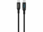 Tiross USB kabel USB-C - USB-C 2 m černý (M105)