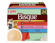 INABA Ciao Bisque Creamy soup with tuna, chicken, beef and salmon Box - pamlsek pro kočky - 24x40g