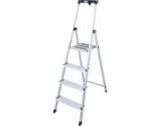 Krause Safety jednostranný hliníkový volně stojící žebřík se 4 stupni