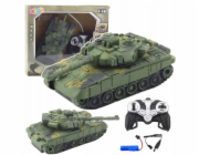 LeanToys Vojenský tank T90, dálkově ovládané, RC světla, zvuky, zelená 1:18