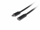 Lanberg Prodlužovací kabel USB-C M/F 3.1 1,5 m, černý