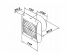 Ventika Axiální ventilátor O 100 230V 5,5W 84m3/h 25dB ku...