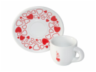 Bialetti Sada 2 moka šálků ve tvaru srdce, včetně podšálků