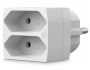 NEDIS síťový rozbočovač/ 2x zásuvka typu E (s kolíkem)/ 250 V AC 50/60 Hz/ 16 A/ 3500 W/ bílý