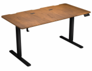 Endorfy herní stůl Atlas L electric Dark Wood / 150x76cm / nosnost 80kg / el. nastavení výšky (72-120cm) / tmavé dřevo