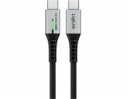 LogiLink Opletený kabel USB-C 20 Gb/s, 240W, 0,5 m, černý
