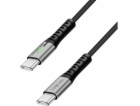 LogiLink USB-C 20 Gb/s, 100W 1,5m opletený černý