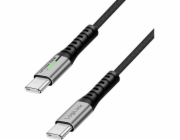 LogiLink USB-C 20 Gb/s, 100W 1,5m opletený černý