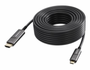 VISION - Kabel adaptéru - USB-C s piny (male) do HDMI s piny (male) - 50 m - optické vlákno - cerná - podpora 4K60 Hz (3840 x 2160), aktivní