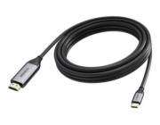 VISION - Kabel adaptéru - USB-C s piny (male) do HDMI s piny (male) - 5 m - koaxiál - cerná - podpora 4K60 Hz (3840 x 2160)