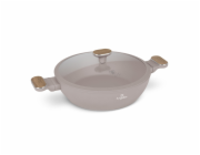 Pánev hluboká s titanovým povrchem a poklicí 28 cm Taupe Nordic Collection BH-8337