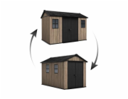 Zahradní domek Keter Apex 7,5 x 11 Ashwood, s podlahou