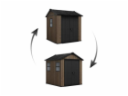 Zahradní domek Keter Apex 7,5 x 7 Walnut, s podlahou