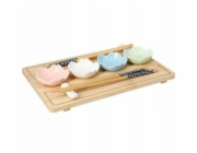 Secret de Gourmet Servírovací sada na sushi se 4 porcelánovými miskami
