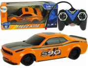 LeanToys Sportovní auto na dálkové ovládání 1:24 oranžové