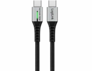 LogiLink Kabel USB-C - USB-C 3 m, černo-stříbrný (CU0425)