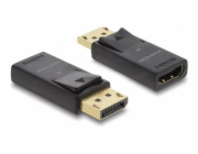 Delock - Video adaptér - DisplayPort s piny (male) do HDMI se zdírkami (female) - cerná - aktivní, podpora 4K60 Hz (3840 x 2160), podpora HDR10, podpora 1080p