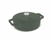 Pekáč litinový s poklicí a smaltovaným povrchem 26 cm Matte Green Collection BH-6262