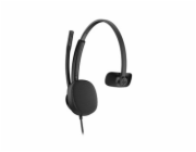 HP Poly Mission 415 - Mission 400 Series - náhlavní souprava - náhlavní - kabelové - odstranení šumu - USB-A, USB-C - cerná - certifikováno pro Zoom, certifikováno pro Microsoft Teams, certifikováno G