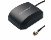 Qoltec Mobilní GPS GLONASS anténa s magnetickou základnou | Všesměrová | 28dBi | 50W | SMA