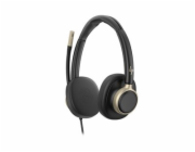HP Poly Mission 825 - Mission 800 Series - náhlavní souprava - náhlavní - kabelové - odstranení šumu - USB-A, USB-C - cerná - certifikováno pro Microsoft Teams, Works With Chromebook Certified, certif