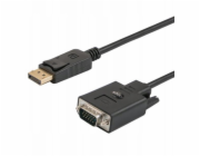 Savio Cl-203 1,8 m DisplayPort VGA (D-Sub) Černá