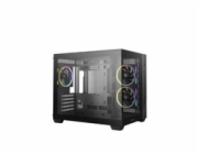 DEEPCOOL Case CG330 3F, mATX, Průhledná bočnice, 3x120mm ARGB Fan, černá